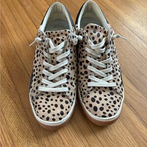 Dolce Vita Zina Leopard Print Tan Sneakers